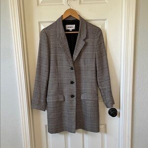 BB Dakota Black and White Plaid Blazer